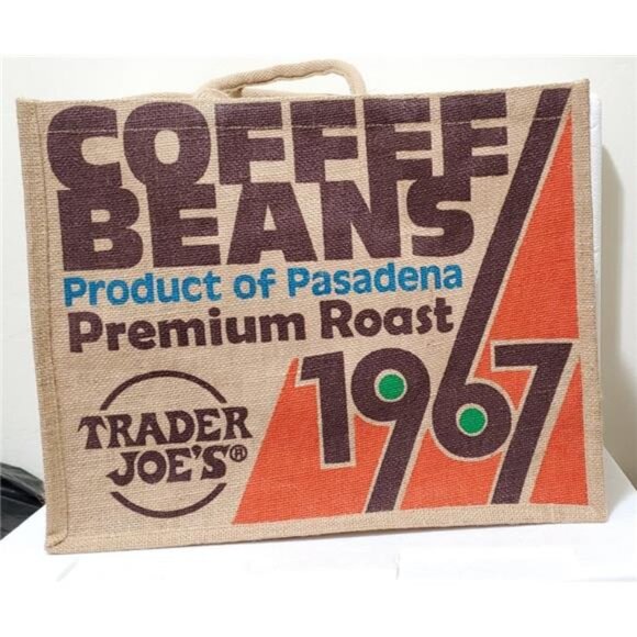 Trader Joe’s “Coffee Beans / Pasadena 1967” Jute Tote Premium Collector - Picture 4 of 11